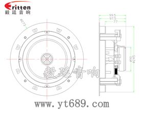8寸天花吸顶式喇叭成品图