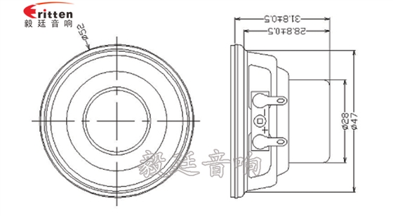 52mm5w专业学习机小喇叭成品图